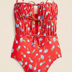 J.Crew Ruched cut out one piece